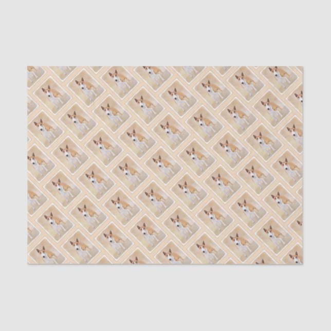 Miniatur Bull Terrier Malerei - Niedlich Original  Seidenpapier (Vorderseite)