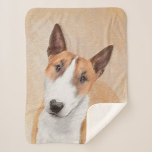 Miniatur Bull Terrier Malerei - Niedlich Original  Sherpadecke