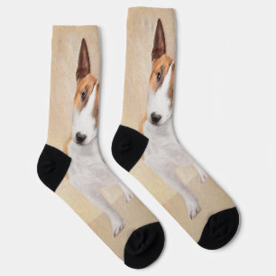 Miniatur Bull Terrier Painting - Original Hunde Ku Socken
