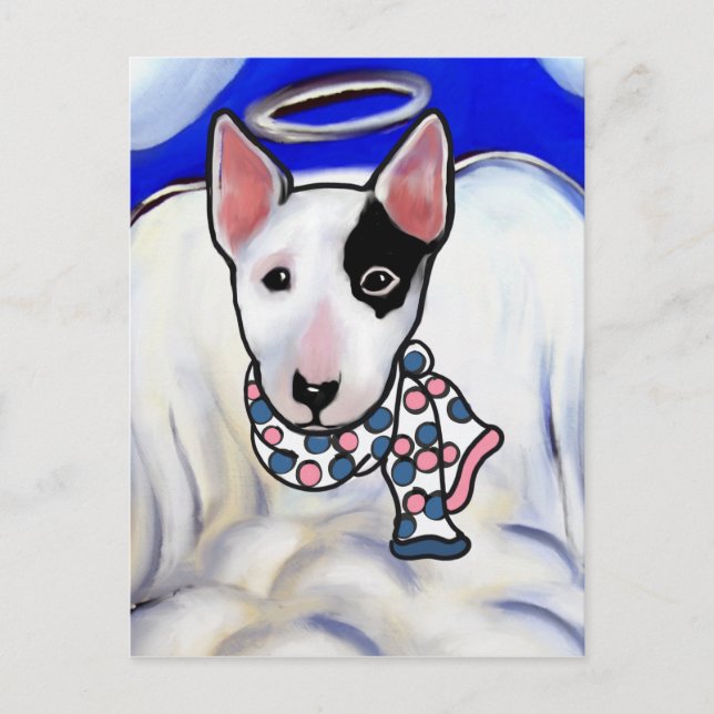 Miniatur Bull Terrier Postkarte (Vorderseite)