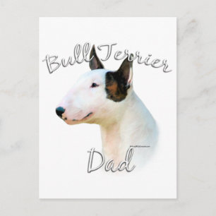 Miniatur-Bull-Terrier-Vater 2 Postkarte