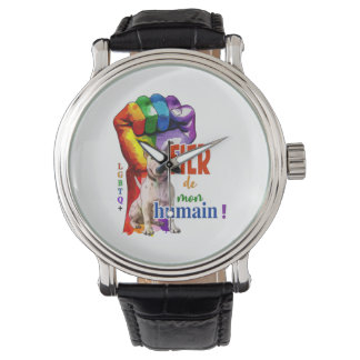 Miniatur Bullterhund Armbanduhr