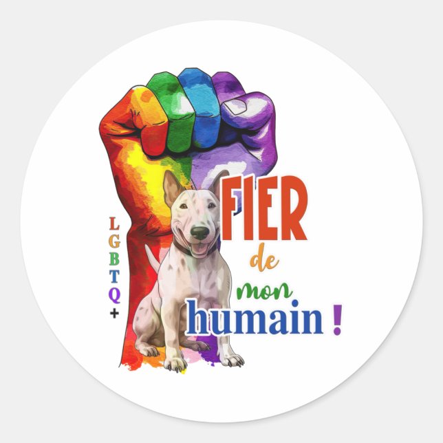 Miniatur Bullterhund Runder Aufkleber (Vorderseite)