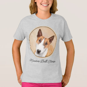 Miniatur-Bullterrier-Gemälde - Originale Hundekuns T-Shirt