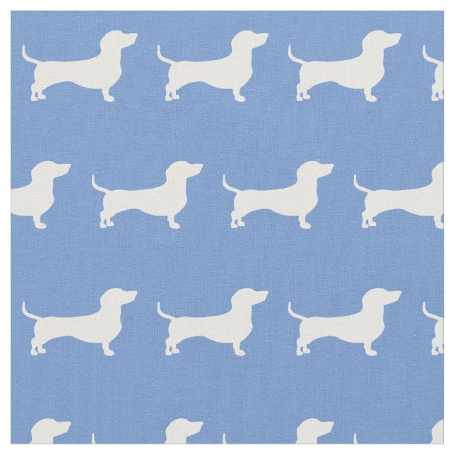 Miniatur-Dackel Weiner Dog Pet Light Blue Stoff (Nahaufnahme)