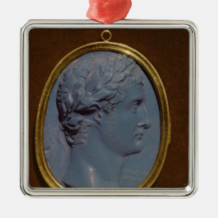 Miniatur, die das Profil von Tiberius trägt Silbernes Ornament