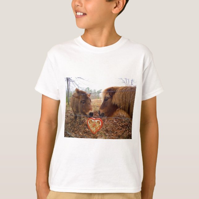Miniatur Donkey & Horse Herzstück T-Shirt (Vorderseite)