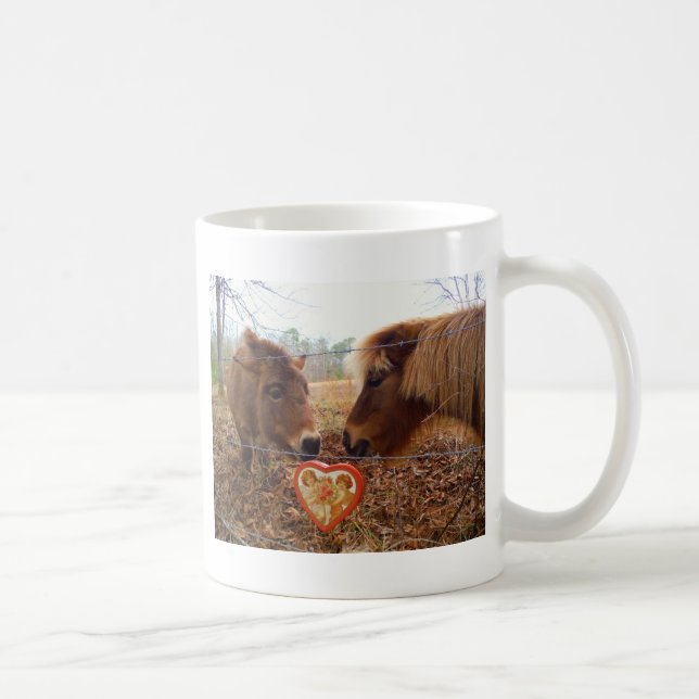 Miniatur Donkey & Horse Herzstück Tasse (Rechts)