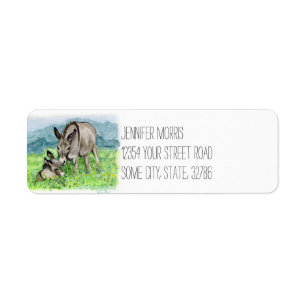 Miniatur-Donkey-Mama und Kinderwasserart