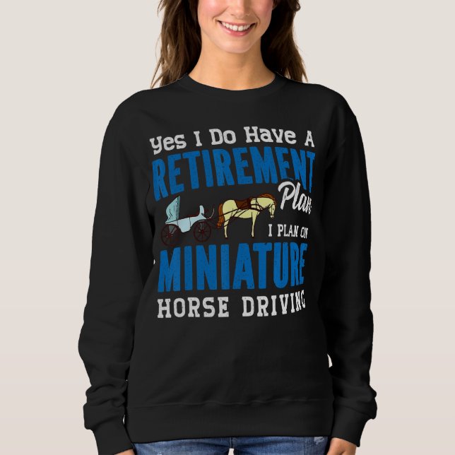 Miniatur-Pferd-Wagen Sattel Wagon Mini Hor Sweatshirt (Vorderseite)