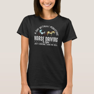 Miniatur-Pferd-Wagen Sattel Wagon Mini Hor T-Shirt