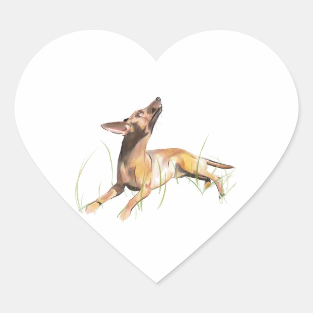 Miniatur Pinscher Aufkleber Etikett (Vorderseite)