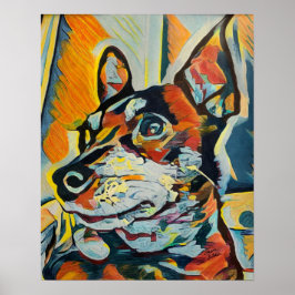 Miniatur Pinscher Custom Art Poster