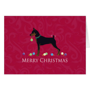 Miniatur Pinscher Greetings Holiday Card