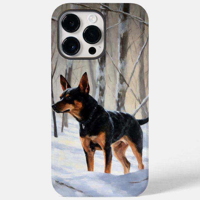 Miniatur Pinscher lassen es Schnee Weihnachten Case-Mate iPhone Hülle (Rückseite)