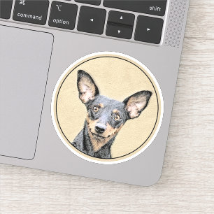 Miniatur Pinscher Malerei Niedlich Original Hunde Aufkleber