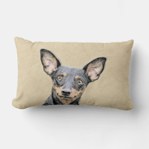 Miniatur Pinscher Malerei Niedlich Original Hunde  Lendenkissen