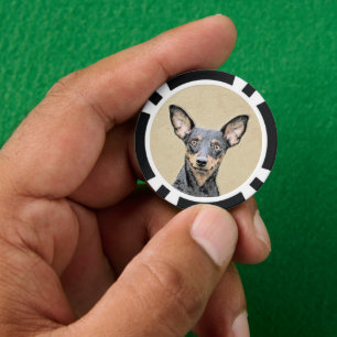 Miniatur Pinscher Malerei Niedlich Original Hunde Pokerchips