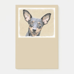 Miniatur Pinscher Malerei Niedlich Original Hunde  Post-it Klebezettel