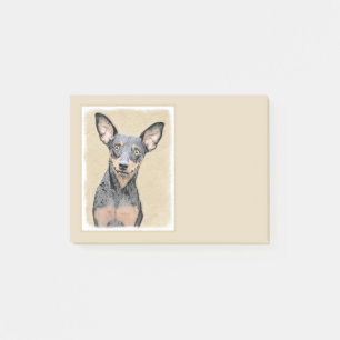 Miniatur Pinscher Malerei Niedlich Original Hunde  Post-it Klebezettel