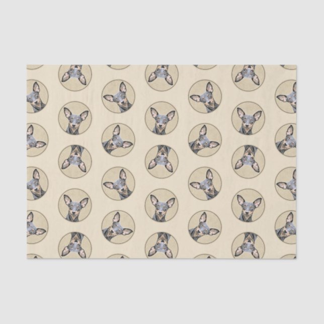 Miniatur Pinscher Malerei Niedlich Original Hunde  Seidenpapier (Vorderseite)