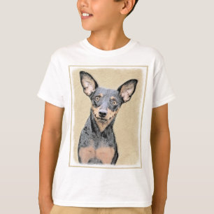 Miniatur Pinscher Malerei Niedlich Original Hunde T-Shirt