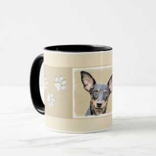 Miniatur Pinscher Malerei Niedlich Original Hunde  Tasse