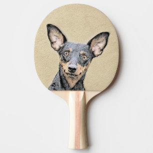 Miniatur Pinscher Malerei Niedlich Original Hunde Tischtennis Schläger