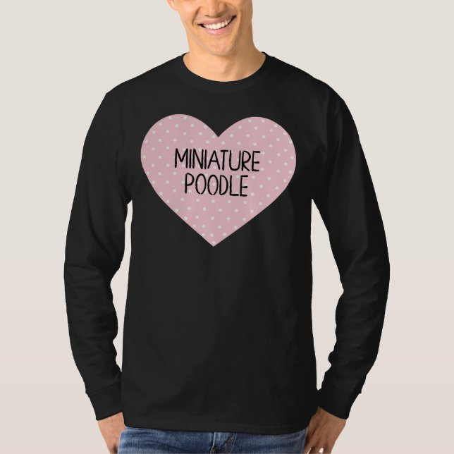 Miniatur-Poodle-Herz T-Shirt (Vorderseite)