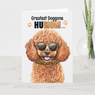 Miniatur Poodle Hund Bester HuMOM Muttertag Feiertagskarte