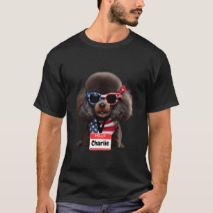 Miniatur Poodle Hund Charlie Männer Frauen Kinder T-Shirt