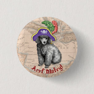 Miniatur Poodle Pirate Button