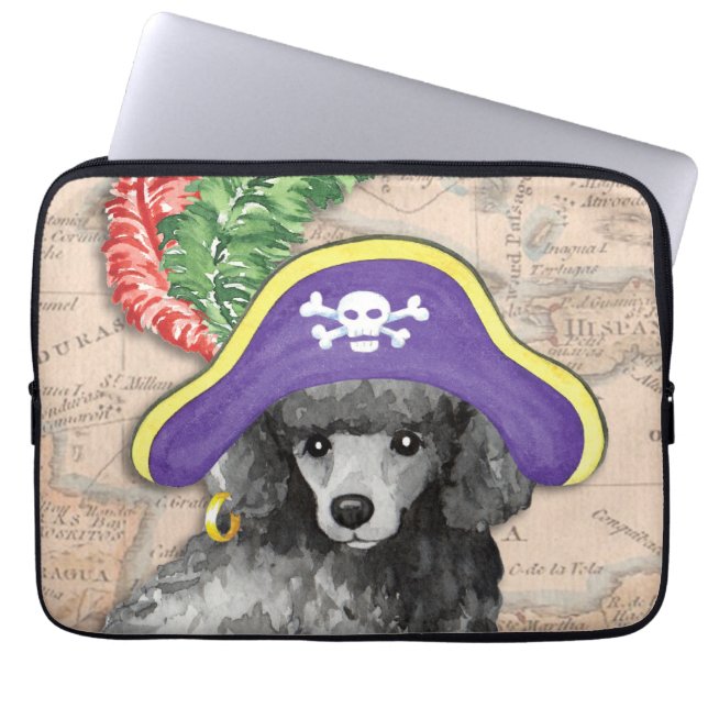 Miniatur Poodle Pirate Laptopschutzhülle (Vorderseite)