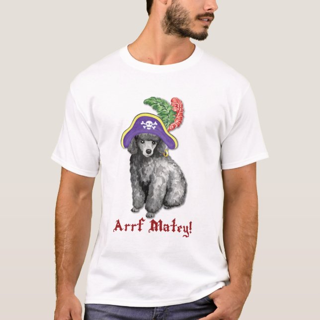 Miniatur Poodle Pirate T-Shirt (Vorderseite)
