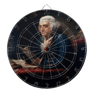 Miniatur-Porträt, Benjamin Franklin Gründungsvater Dartscheibe