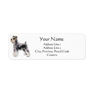 Miniatur Schnauzer-Adressetiketten