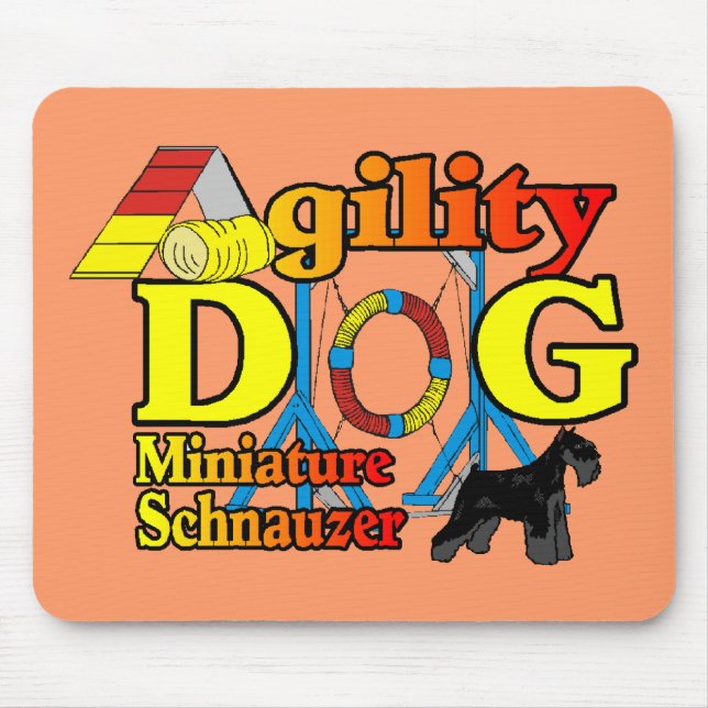 Miniatur_Schnauzer_Agility Mousepad (Vorne)