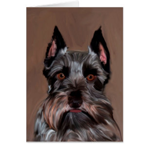 Miniatur Schnauzer Aquarellmalerei