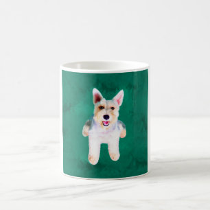 Miniatur Schnauzer Dog Aquarellmalerei Kaffeetasse
