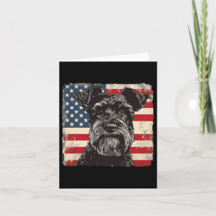 Miniatur Schnauzer Dog Patriotic 4. Juli Geschenk Karte