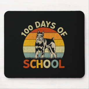 Miniatur Schnauzer Dog Retro Boys Girls 100. Tag Mousepad