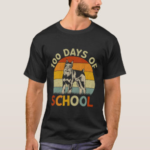 Miniatur Schnauzer Dog Retro Boys Girls 100. Tag T-Shirt