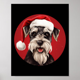 Miniatur Schnauzer Funny Xmas Mama Vater Hundelieb Poster