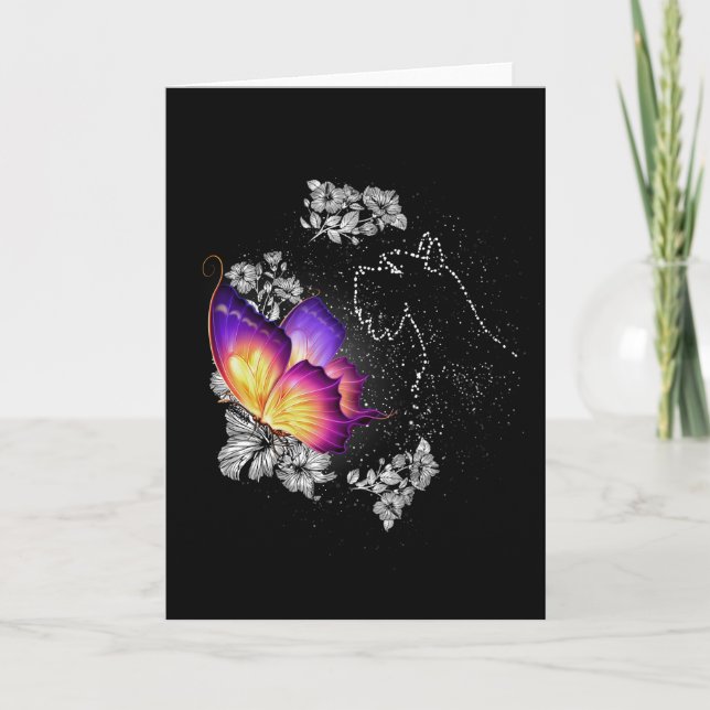 Miniatur-Schnauzer-Hund im Paradies Karte (Vorderseite)