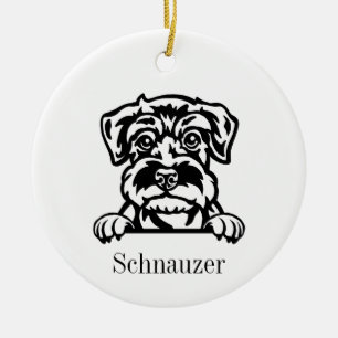 Miniatur Schnauzer Hundeschmuck Keramik Ornament
