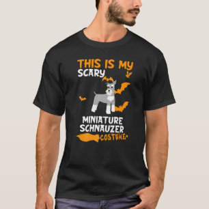 Miniatur Schnauzer Kostüm Halloween Lazy Beängstig T-Shirt