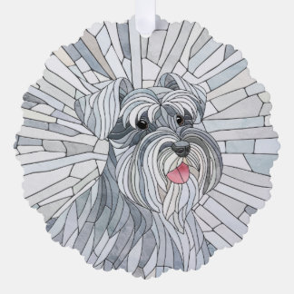 Miniatur Schnauzer Mosaik Art Ornament Karte