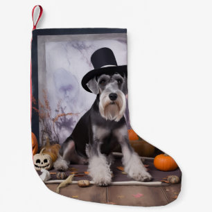 Miniatur Schnauzer Pumpkins Halloween Beängstigend Kleiner Weihnachtsstrumpf
