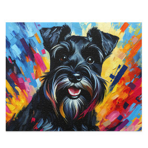 Miniatur Schnauzer Rätsel: Schwarzer Zwergschnauze Puzzle