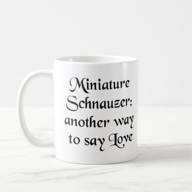 Miniatur-Schnauzer-Tasse Kaffeetasse (Links)